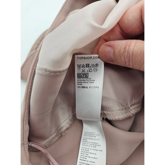 Topshop Women's Size 6 Mauve Pink Frill Hem Ruffled High Waist Shorts - Picture 5 of 9